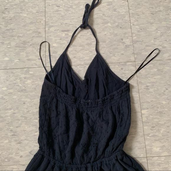 Navy Blue Halter Romper - Picture 6 of 8